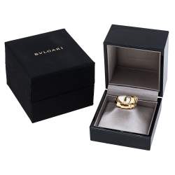 Pre Owned Bvlgari Serpenti Mother of Pearl 18K Yellow Gold Ring Size 51