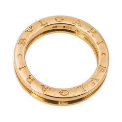 Pre Owned Bvlgari B.Zero1 18K Yellow Gold 1-Band Ring Size 57