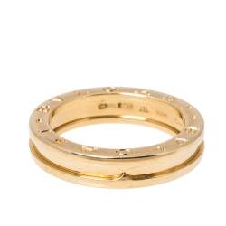 Pre Owned Bvlgari B.Zero1 18K Yellow Gold 1-Band Ring Size 57