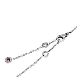 Pre Owned Bvlgari Save The Children B.zero1 Ceramic Silver Pendant Necklace