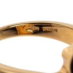 Pre Owned Bvlgari Cicladi Cluster Disc 18K Yellow Gold Cocktail Ring Size 52.5