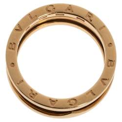 Pre Owned Bvlgari B.Zero1 18K Yellow Gold 2-Band Ring Size 60
