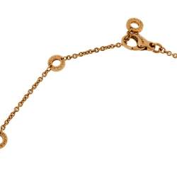 Pre Owned Bvlgari B.zero1 Black Ceramic 18K Rose Gold Pendant Necklace