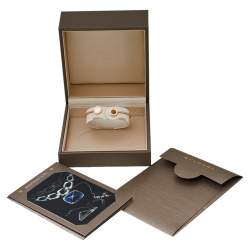 Pre Owned Bvlgari Bvlgari Mother of Pearl Tiger's Eye 18K Rose Gold Bracelet S