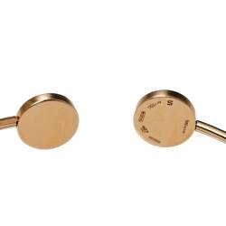 Pre Owned Bvlgari Bvlgari Mother of Pearl Tiger's Eye 18K Rose Gold Bracelet S