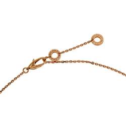 Pre Owned Bvlgari Divas' Dream Malachite Diamond 18K Rose Gold Pendant Necklace