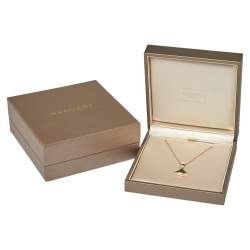 Pre Owned Bvlgari Divas' Dream Malachite Diamond 18K Rose Gold Pendant Necklace