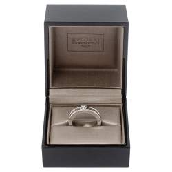 Pre Owned Bvlgari B.Zero1 Diamond 18K White Gold Engagement Ring Size 54