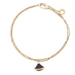 Pre Owned  Bvlgari Divas' Dream Onyx 18K Rose Gold Bracelet ML