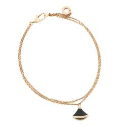 Pre Owned  Bvlgari Divas' Dream Onyx 18K Rose Gold Bracelet ML