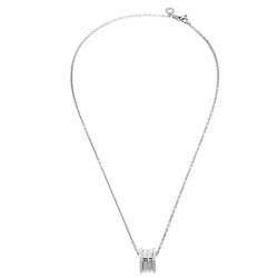 Pre Owned Bvlgari B.Zero1 18K White Gold Small Round Pendant Necklace