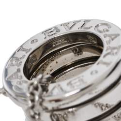 Pre Owned Bvlgari B.Zero1 18K White Gold Small Round Pendant Necklace