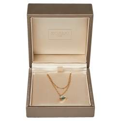 Pre Owned Bvlgari Divas' Dream Turquoise 18K Rose Gold Double Strand Bracelet SM