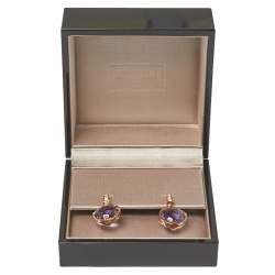 Bvlgari Parentesi Cocktail  Amethyst Diamond 18K Rose Gold Earrings