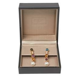 Bvlgari Coriandoli Allegra Diamond Multicolor Gemstones 18K Yellow Gold Earrings
