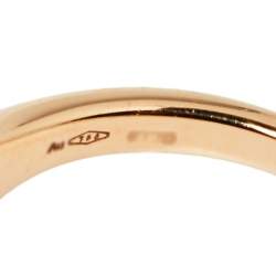 Pre Owned Bvlgari Divas' Dream Diamond 18K Rose Gold Ring Size 54