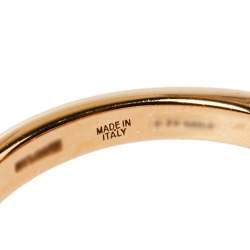 Pre Owned Bvlgari Divas' Dream Diamond 18K Rose Gold Ring Size 54