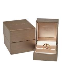 Pre Owned Bvlgari Divas' Dream Diamond 18K Rose Gold Ring Size 54