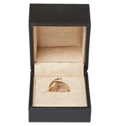 Pre Owned Bvlgari Divas' Dream Diamond 18K Rose Gold Ring Size 54