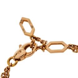 Pre Owned Bvlgari Serpenti Amethyst 18K Rose Gold Station Bracelet