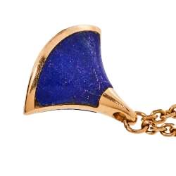 Pre Owned Bvlgari Divas' Dream Lapis Lazuli 18K Rose Gold Charm Bracelet