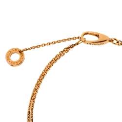 Pre Owned Bvlgari Divas' Dream Carnelian 18K Rose Gold Charm Bracelet SM