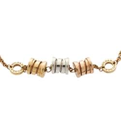 Bvlgari B.zero1 18K Three Tone Gold Element Soft Bracelet