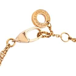 Pre Owned Bvlgari Divas' Dream Mother of Pearl 18K Rose Gold Charm Bracelet SM