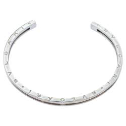 Pre Owned Bvlgari B.Zero1 18K Rose Gold & Steel Open Cuff Bracelet 
