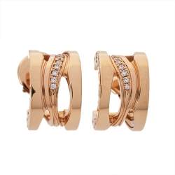 Pre Owned Bvlgari B.Zero1 Design Legend Diamond 18K Rose Gold Earrings