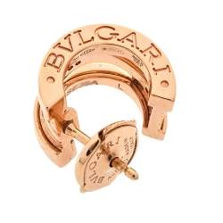 Pre Owned Bvlgari B.Zero1 Design Legend Diamond 18K Rose Gold Earrings