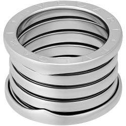 Pre Owned Bvlgari 18K White Gold B.Zero1 5 Band Ring Size EU 52.5