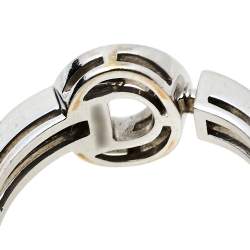 Pre Owned Bvlgari Bvlgari Pave Diamond 18K White Gold Ring Size 60