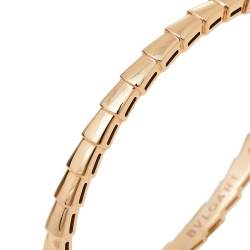 Pre Owned Bvlgari Serpenti Viper 18K Rose Gold Bracelet S