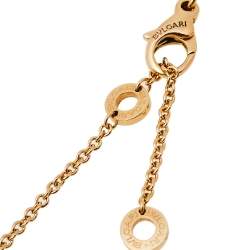 Pre Owned Bvlgari B.Zero1 White Ceramic 18K Rose Gold Pendant Necklace