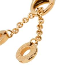 Pre Owned Bvlgari B.Zero1 White Ceramic 18K Rose Gold Pendant Necklace