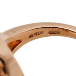 Pre Owned Bvlgari Serpenti Amethyst 18K Rose Gold Cocktail Ring Size 52.5