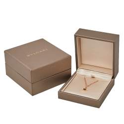 Pre Owned Bvlgari Divas' Dream Pavè Diamond 18k Rose Gold Charm Bracelet