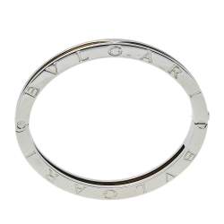 Pre Owned Bvlgari B.zero1 Stainless Steel & 18k Rose Gold Bangle