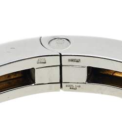Pre Owned Bvlgari B.zero1 Stainless Steel & 18k Rose Gold Bangle