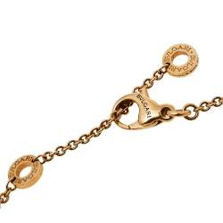 Pre Owned Bvlgari B.Zero1 Black Ceramic 18K Rose Gold Pendant Necklace