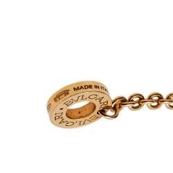 Pre Owned Bvlgari B.Zero1 Black Ceramic 18K Rose Gold Pendant Necklace