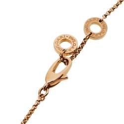 Pre Owned Bvlgari Cuore Diamond 18K Rose Gold Pendant Necklace