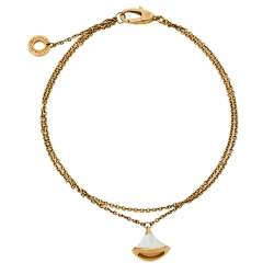 Pre Owned Bvlgari Divas' Dream Mother of Pearl 18K Yellow Gold Bracelet ML