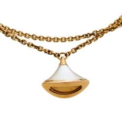 Pre Owned Bvlgari Divas' Dream Mother of Pearl 18K Yellow Gold Bracelet ML