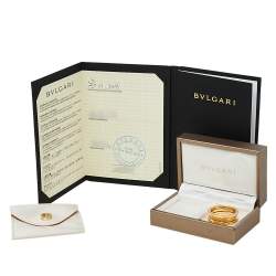 Pre Owned Bvlgari B.Zero1 18K Yellow Gold Three Band Ring Size 60