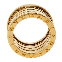 Pre Owned Bvlgari B.Zero1 18k Yellow Gold Five Band Ring Size 52