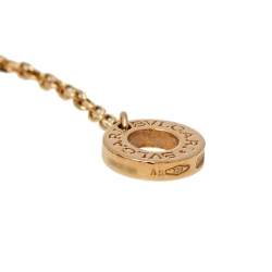 Pre Owned Bvlgari Divas’ Dream Turquoise Diamond 18K Rose Gold Pendant Necklace