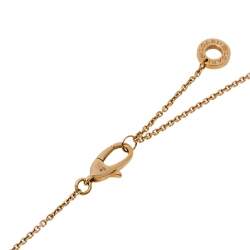 Pre Owned Bvlgari Divas’ Dream Turquoise Diamond 18K Rose Gold Pendant Necklace