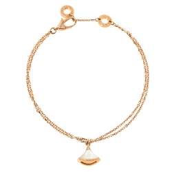 Pre Owned Bvlgari Divas' Dream Mother of Pearl 18K Rose Gold Bracelet M/L